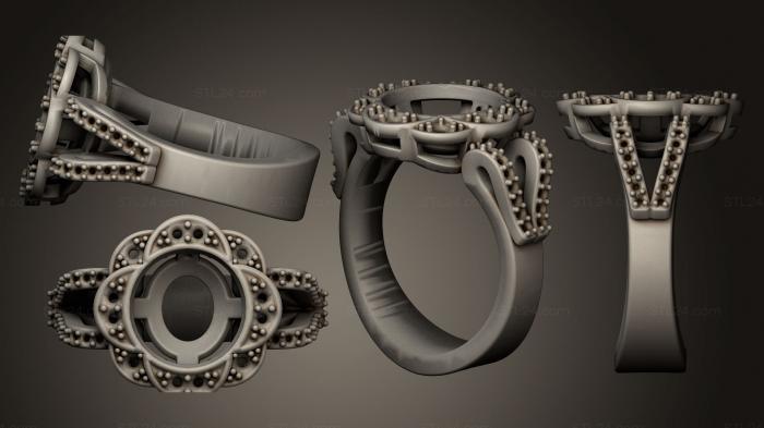 Ювелирные перстни и кольца (Кольцо 012, JVLRP_0121) 3D модель для ЧПУ станка